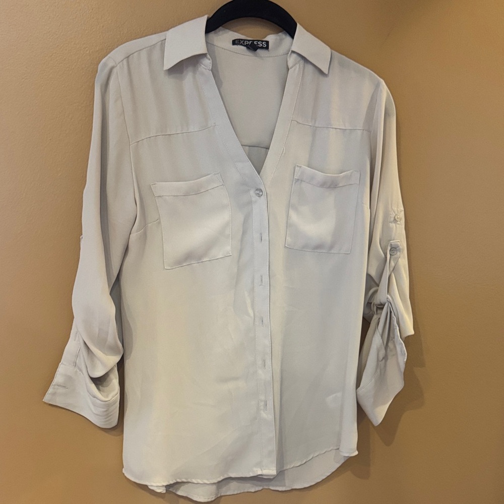 Express Cream Button-Down Shirt